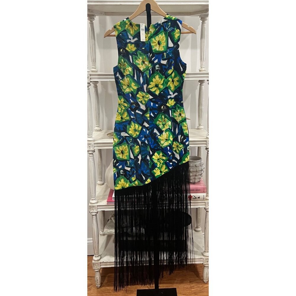 Anthropologie Simon Miller Casablanca Fringe Dress Size XS Abstract Floral Print - Picture 5 of 8